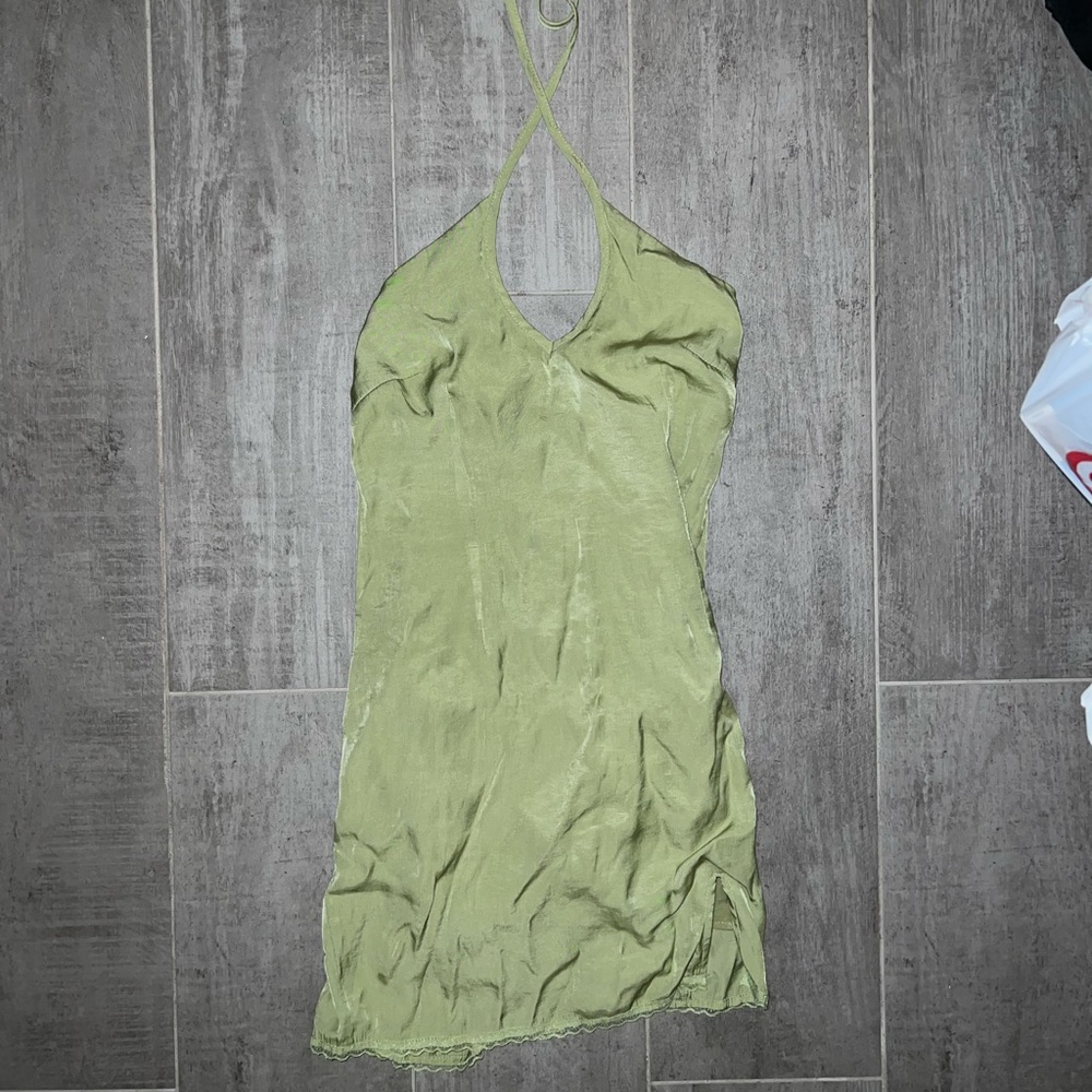 Princess Polly Green Halter Neck Dress
